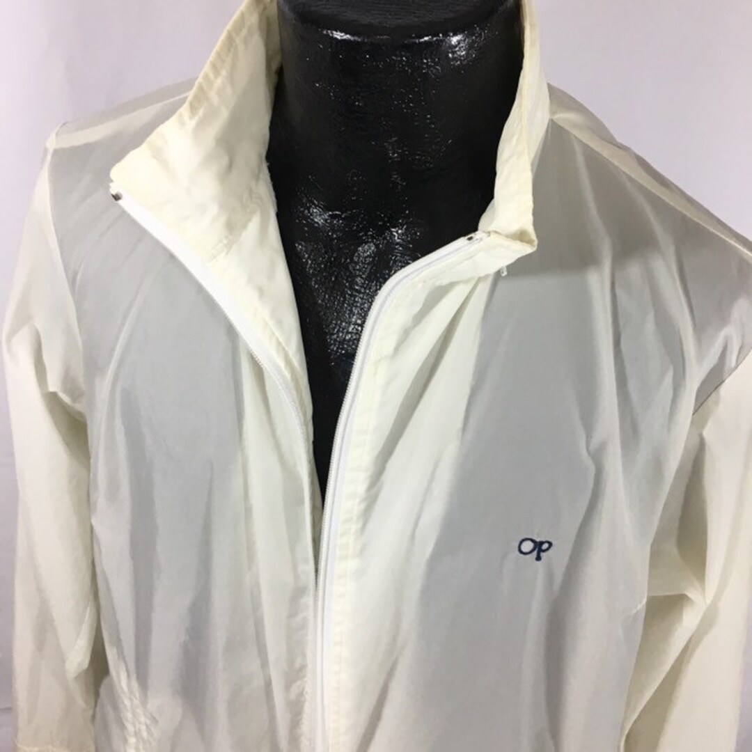 Vintage 80's Ocean Pacific Men's White Nylon Weather Wear