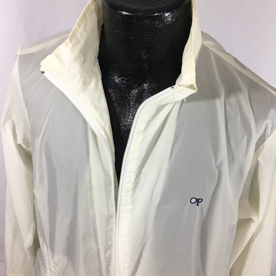 Vintage 80's Ocean Pacific Men's White Nylon Weat… - image 1