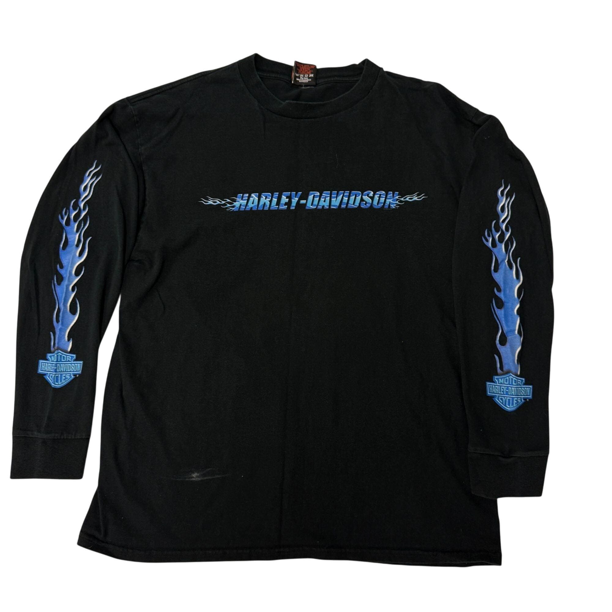 ほ*に様 Harley Davidson blue flame LS 00s t VINTAGE HARLEY DAVIDSON “BLUE FLAME LS ” 🌍“Details” ➰SIZE