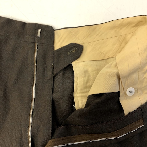 Vintage 50's Cracker Barrel Gray DROP LOOP Trouse… - image 4