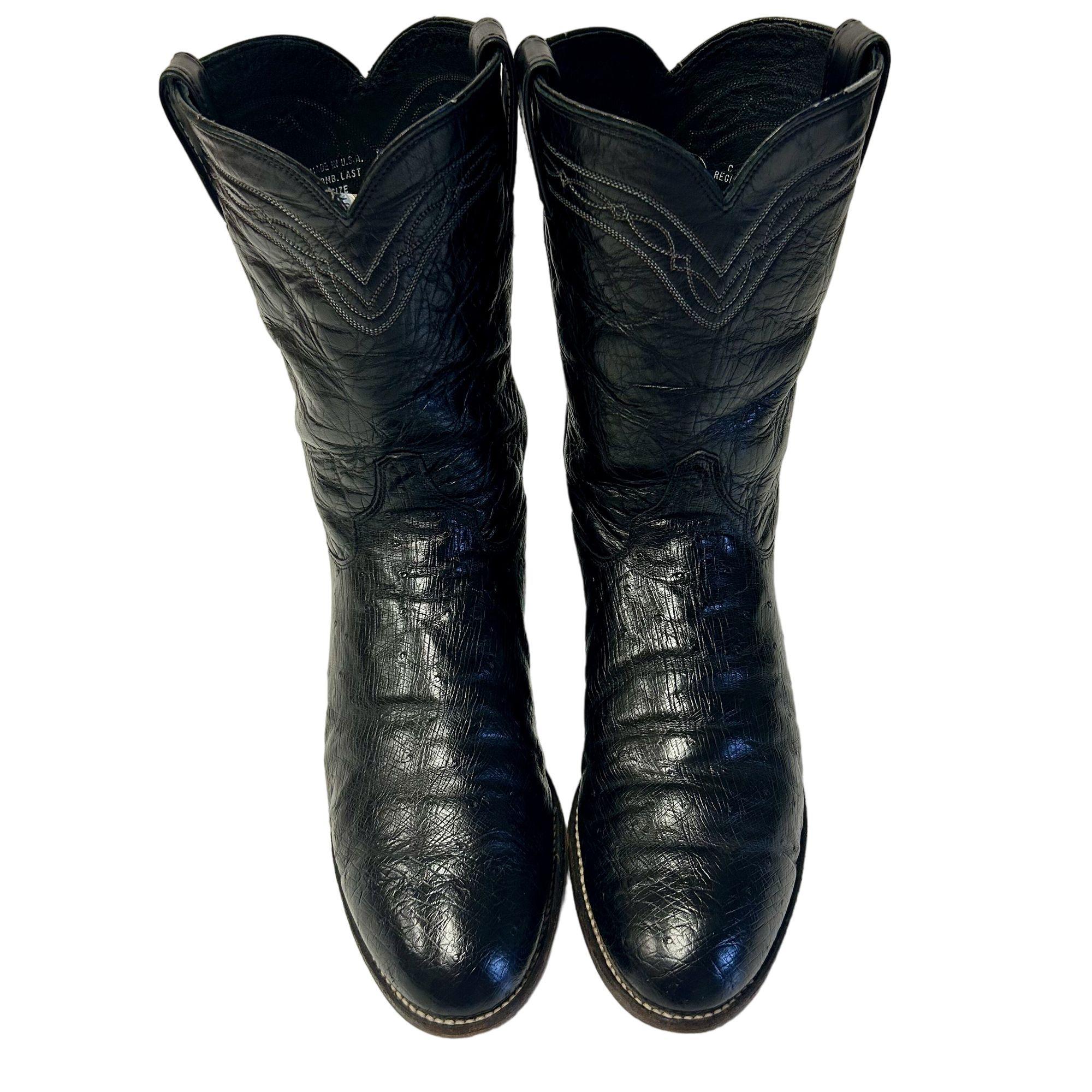 Vintage 1970s Justin Exotic Leather Men\'s Western Boots Size 10 C #T3552 Men main image 4
