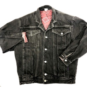 Vintage 90s Jordache Acid Wash Denim Coat / Denim Jacket / 