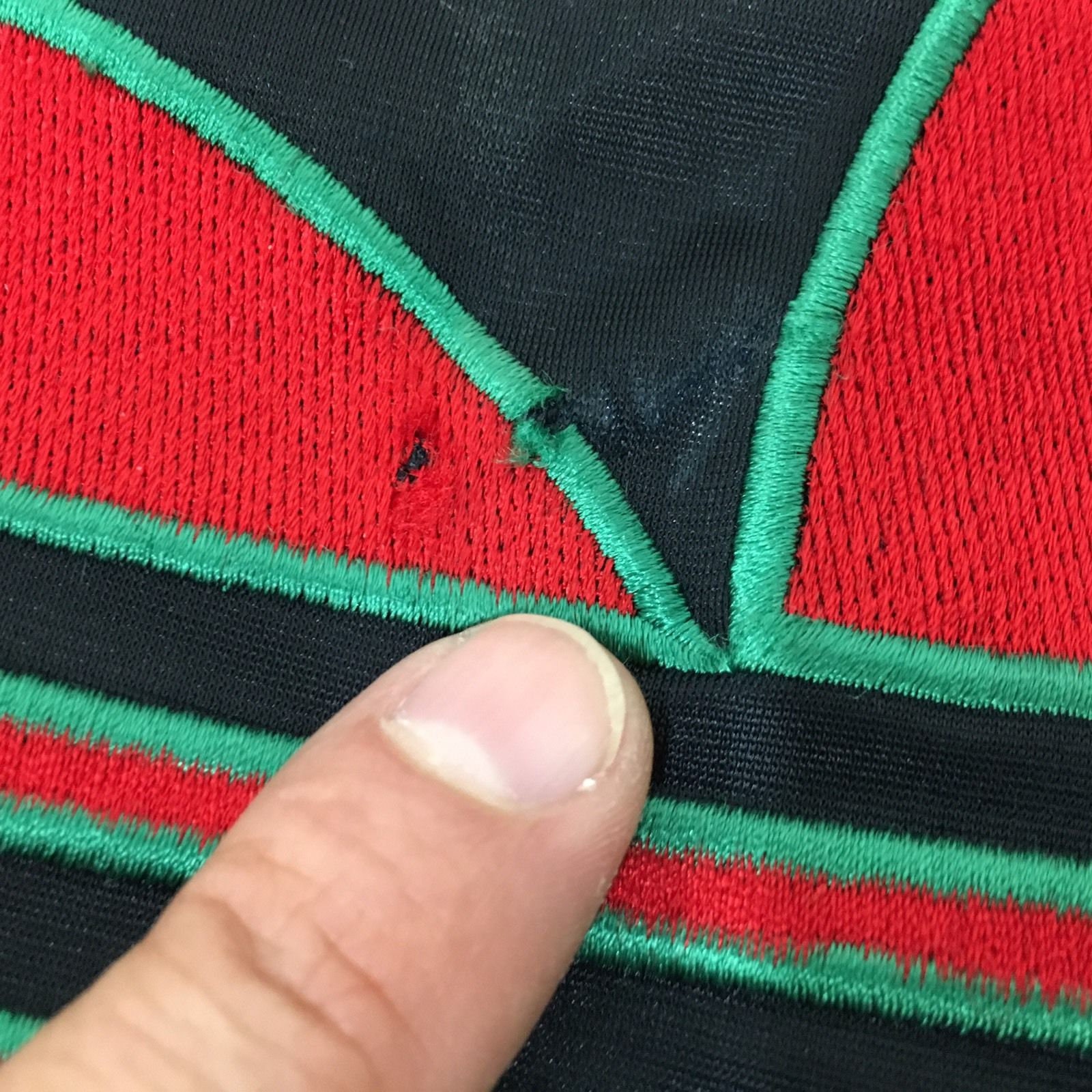 Vintage 80's Adidas USA Made Men Black W Red Green Stripes Vintage 80's Adidas USA Made Men Black W Red Green Stripes