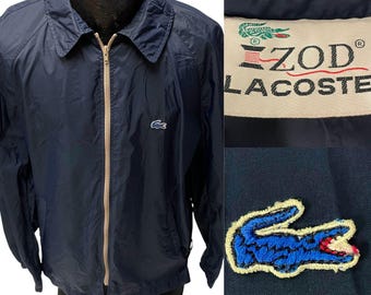 Vintage V80s IZOD Lacost Cyan White Navy Blue Green