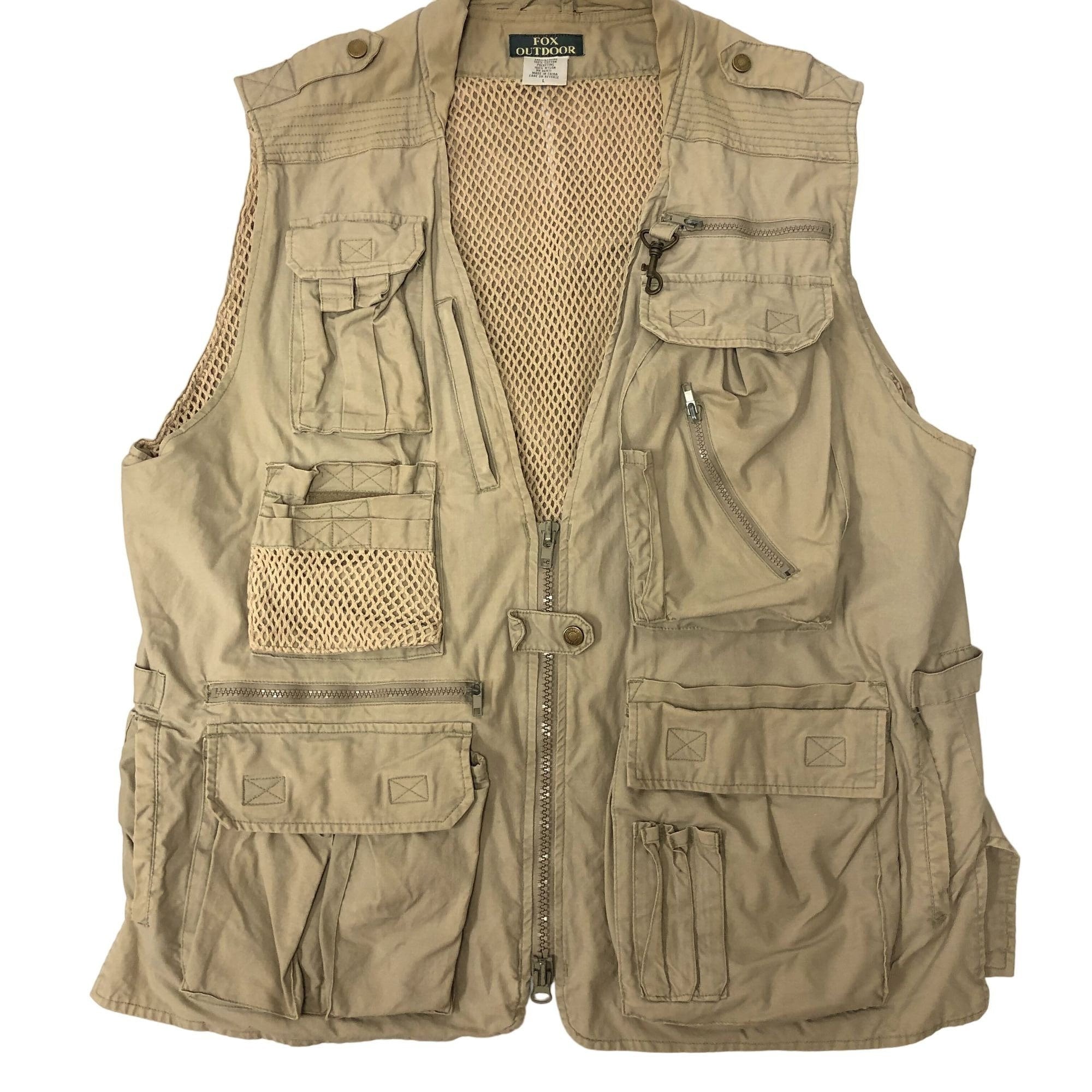 Beige Fishing Vest 