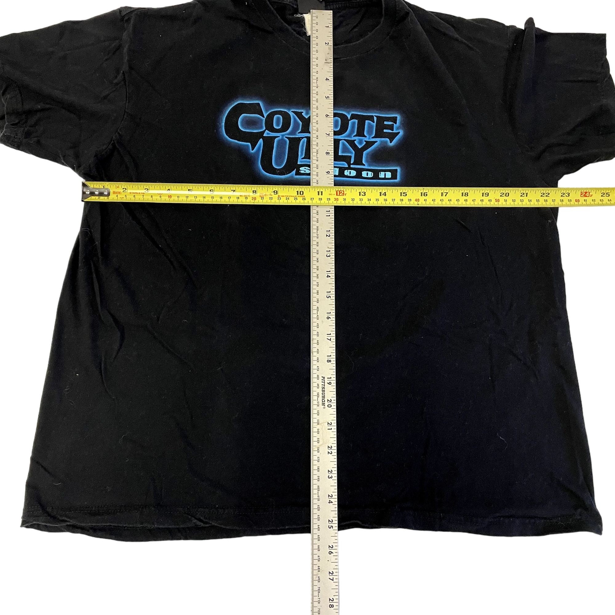 Vintage 90's Black Neon COYOTE UGLY Saloon Don't Just Get Drunk T