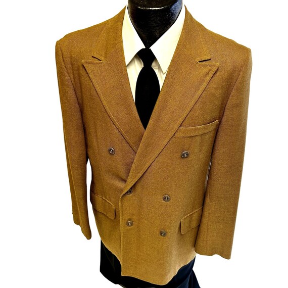 Vintage 40 50's Campus GTO Men's GOLD Brown ROCKABILLY Sport Coat