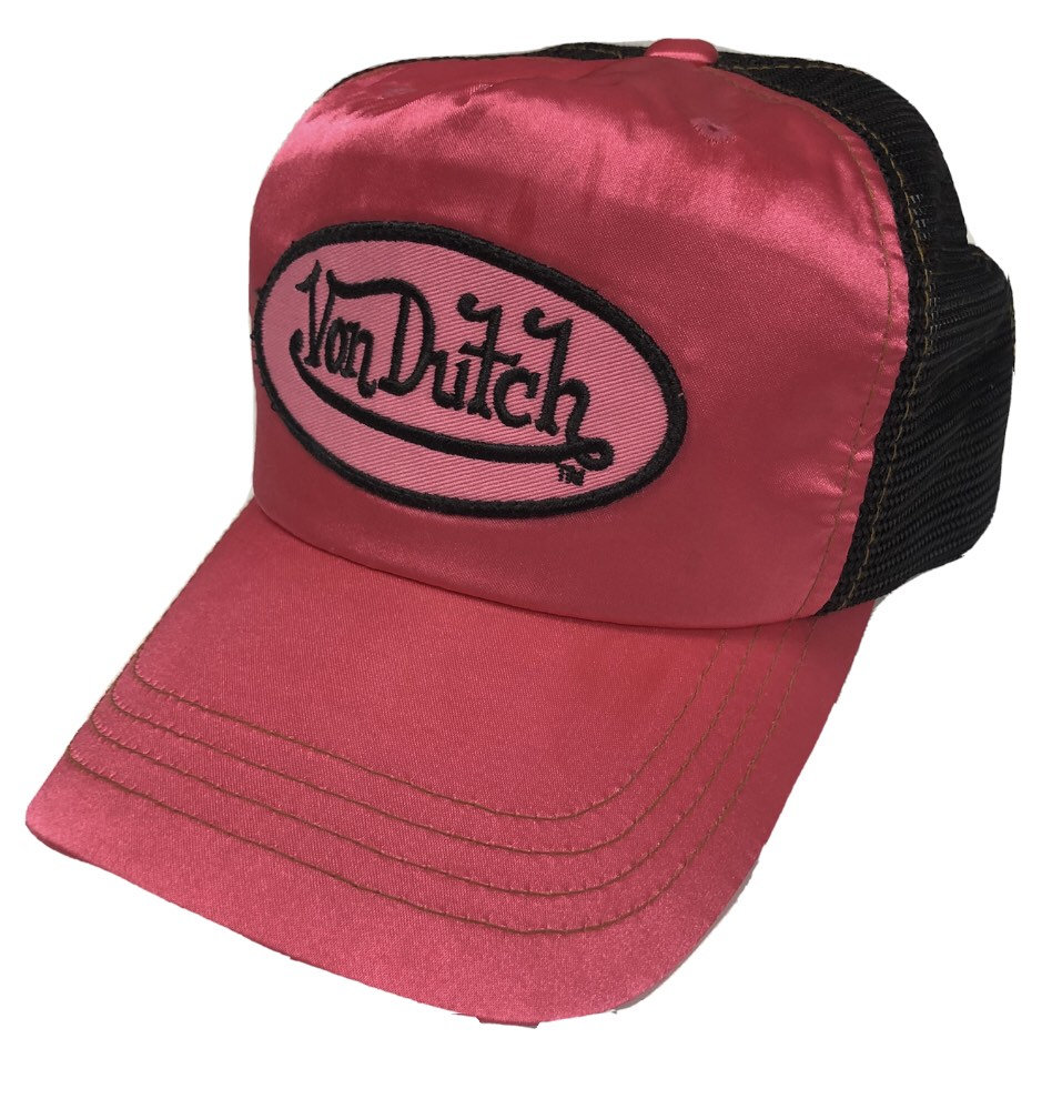 Red Stripe Von Dutch Originals Kustommade Trucker Mesh Snapback Hat Cap Red Stripe Von Dutch Originals Kustommade Trucker Mesh Snapback Hat Cap