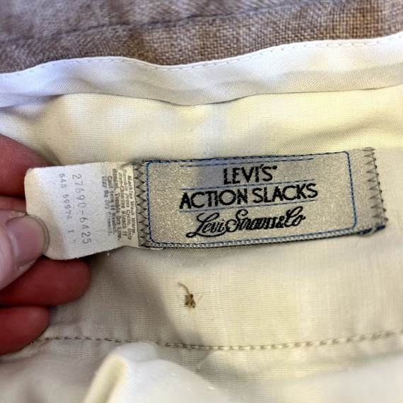 Vintage 70's Levi's Action Slacks Brown Mod Golf Pants Hippie BELL