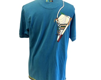 Vintage Y2K COOGI AQUA Blue RAINBOW Stripe Streetwear Sneakers