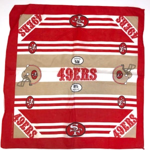 NoS Vintage New 90&#39;s NFL Branded San Francisco 49ers Bandana Football Team Hankerchief Schal USA hergestellt