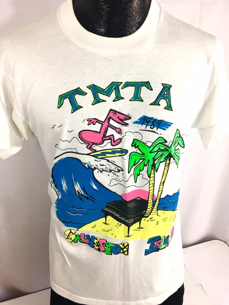 Vintage 80's Screen Stars 1989 TMTA Galveston Island NEON Piano