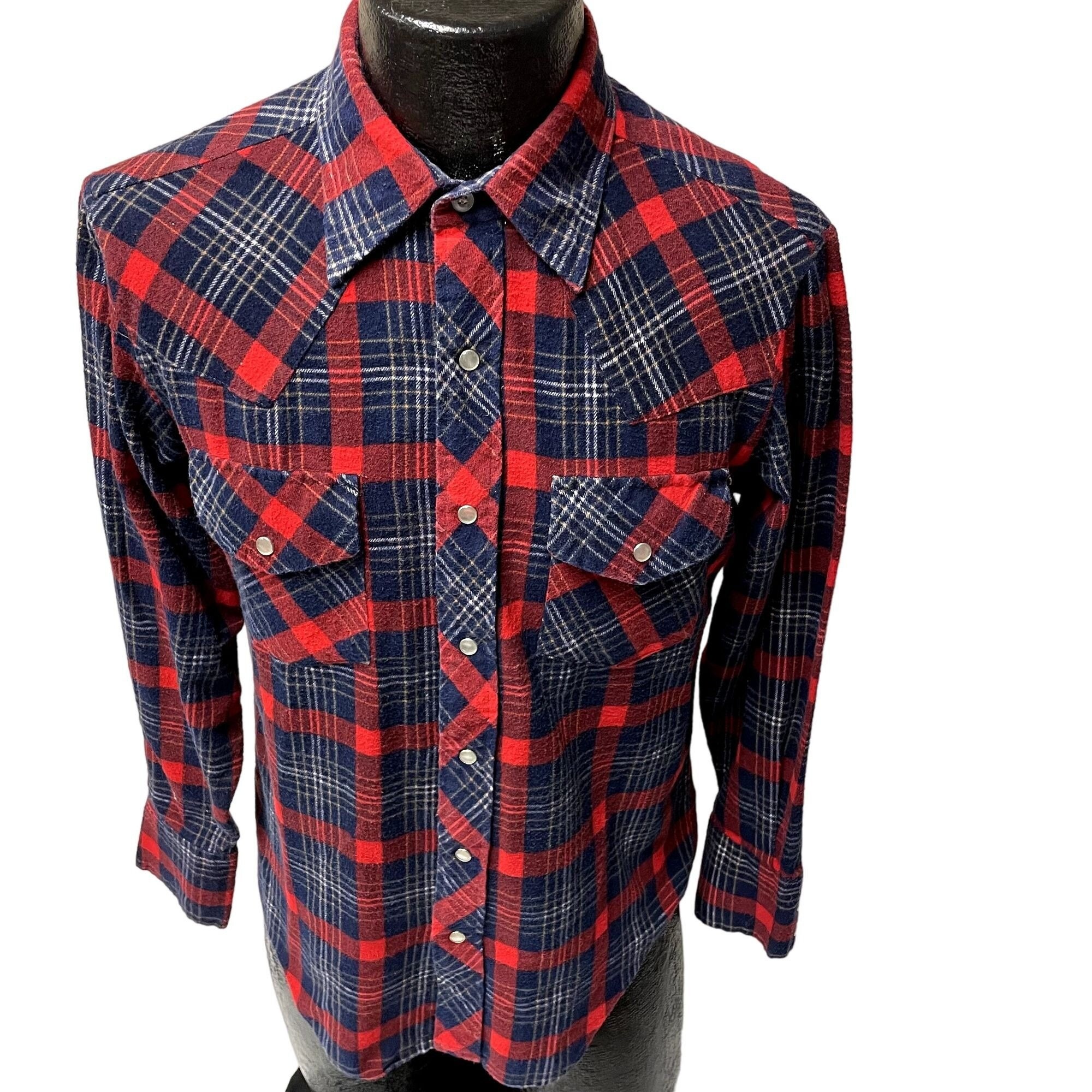 夜神Vintage Plaid Shirt XL XL Vintage 80's Plaid Flannel Western Shirt | Classic Retro