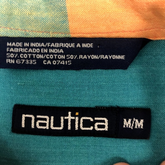 Vintage 80's Nautica Men PASTEL Colorblock LOOP C… - image 4