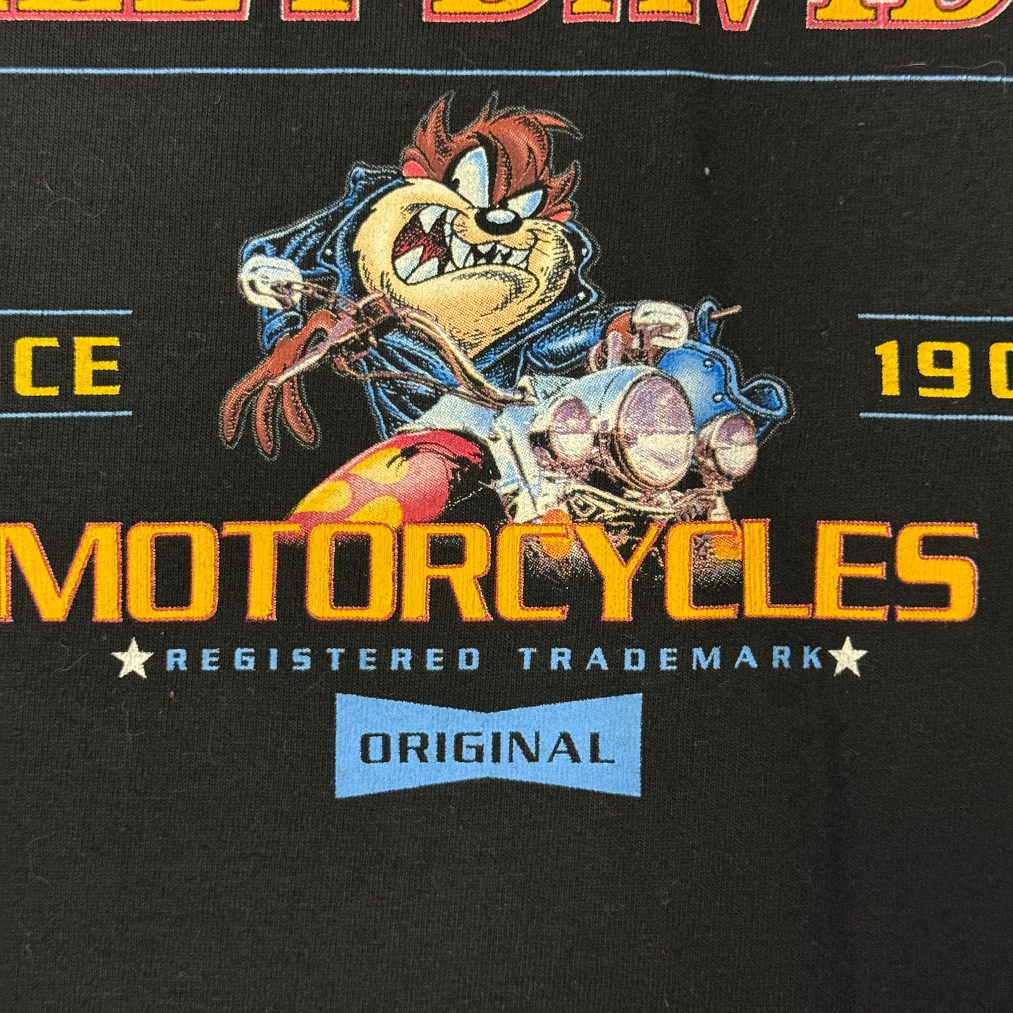 Nos Vintage 90's HARLEY DAVIDSON Looney Tunes Tank Top TASMANIAN