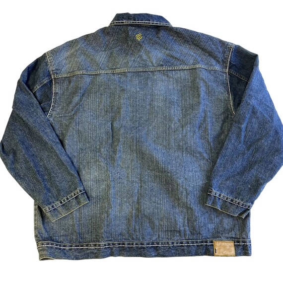 Vintage 90's ROCAWEAR Men Blue Jean 4 Pocket DENIM Shirt Hip
