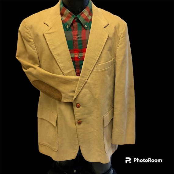 Vintage 70's Levis Men's Tan SHOOTING Sport Coat … - image 1