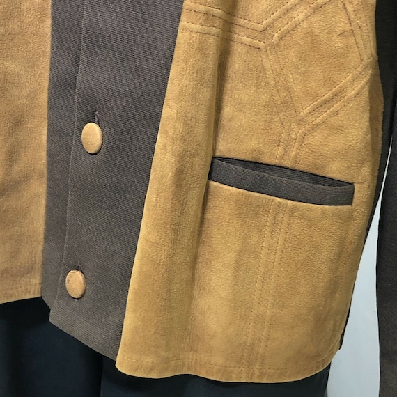 Vintage 50's Tundra Men Brown KNIT Wool Cardigan … - image 4