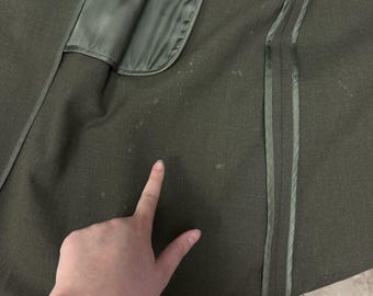 Vintage 60's Viking Clothing VIETNAM Era Military SERGE Green Wool