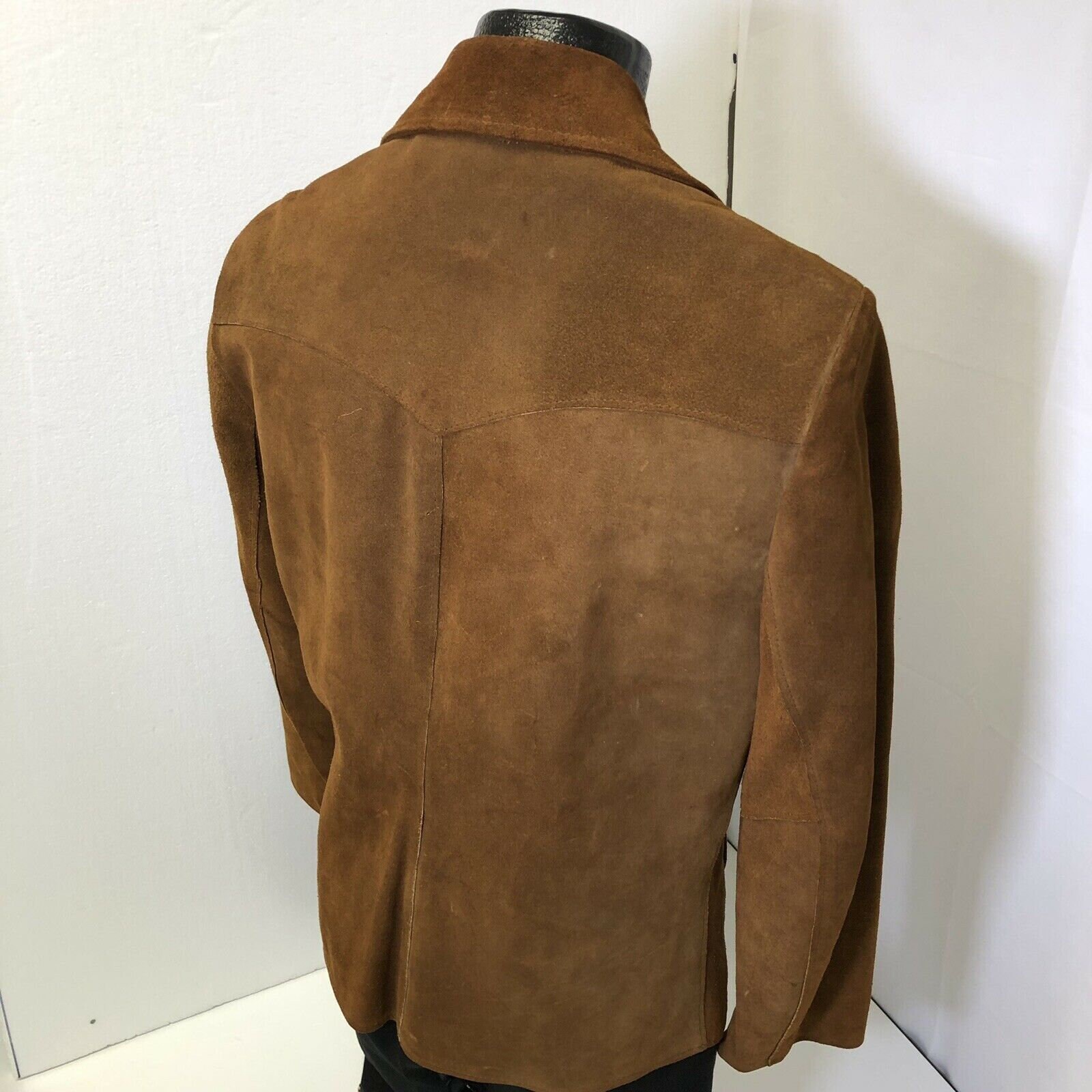 Vintage Pioneer Wear Men Brown HEAVY SUEDE Cowboy Western Vintage Pioneer Wear Men Brown HEAVY SUEDE Cowboy Western