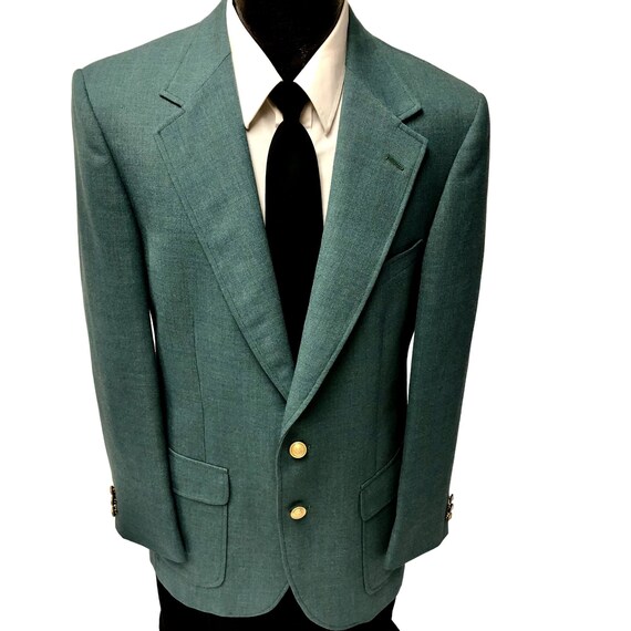 Vintage Barrister Aqua Marine GOLD BTN Sport Coat HOPSACK Jacket Tropical Summer Blazer 38 L Etsy Ireland