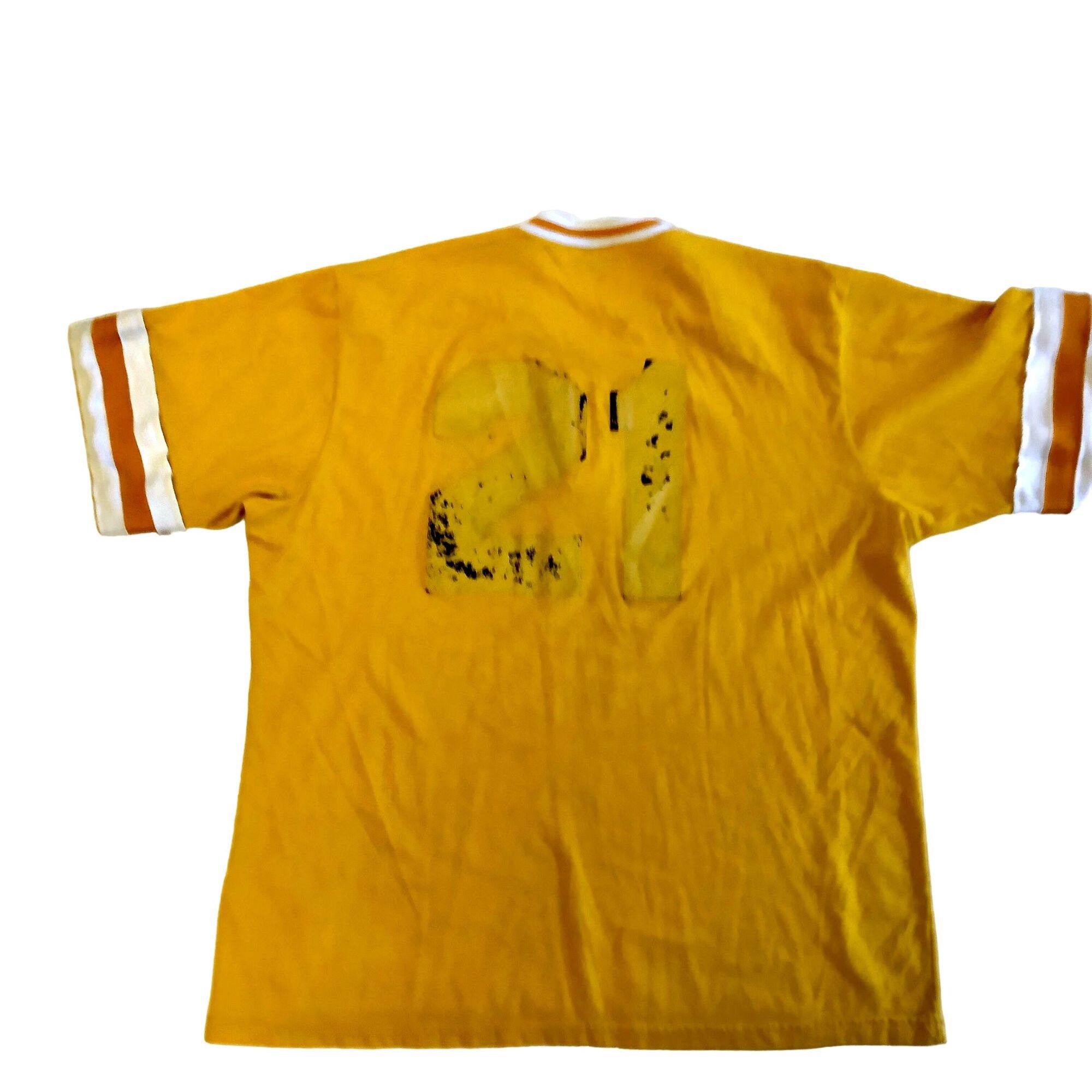 Vintage 60s Southland Yellow Athletic Jersey FASLUBE OIL CHANGER