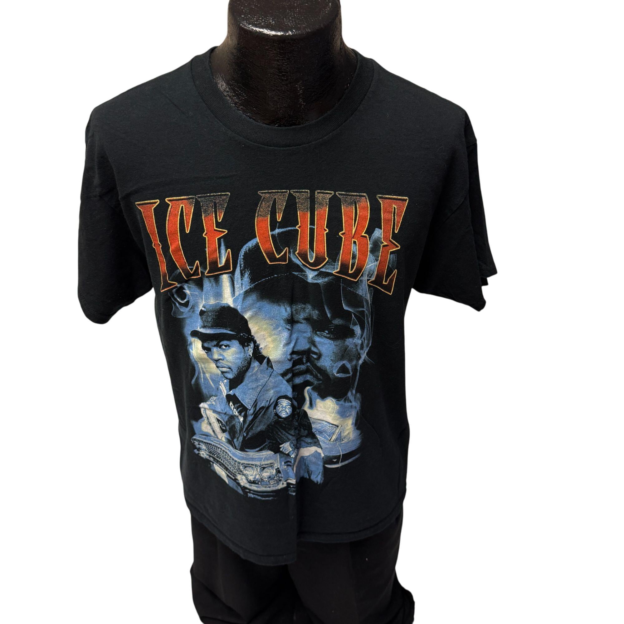 Vintage 90's Y2K ICE CUBE Rapper Spell Out OG Legend Big Face