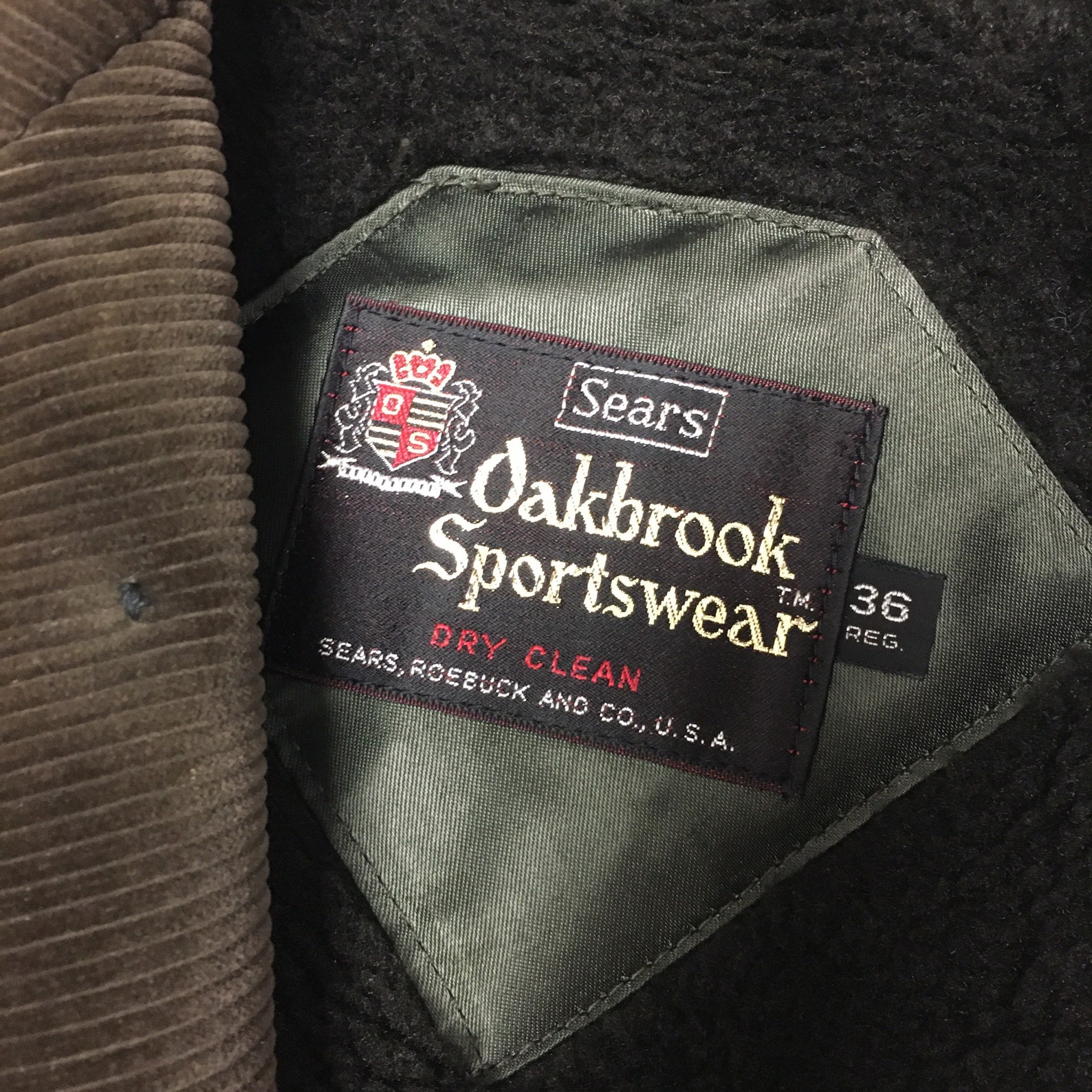 Vintage 60's Oakbrook Sportswear Sears Men Olive Heavy | Etsy