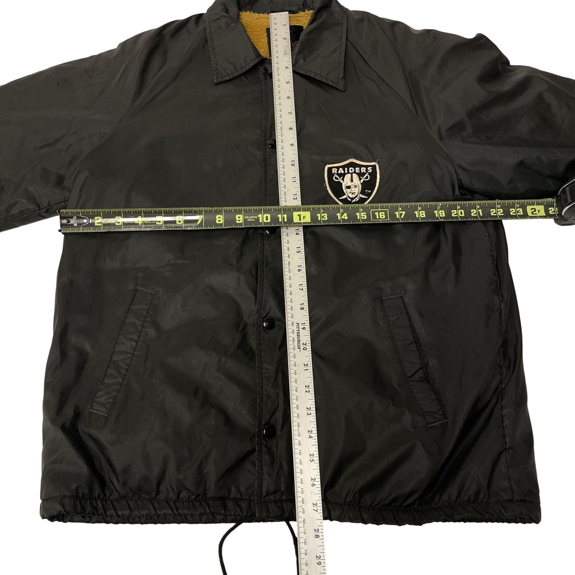 Vintage 60 70's Sir Jac Men Black Nylon Fleece Lined NFL