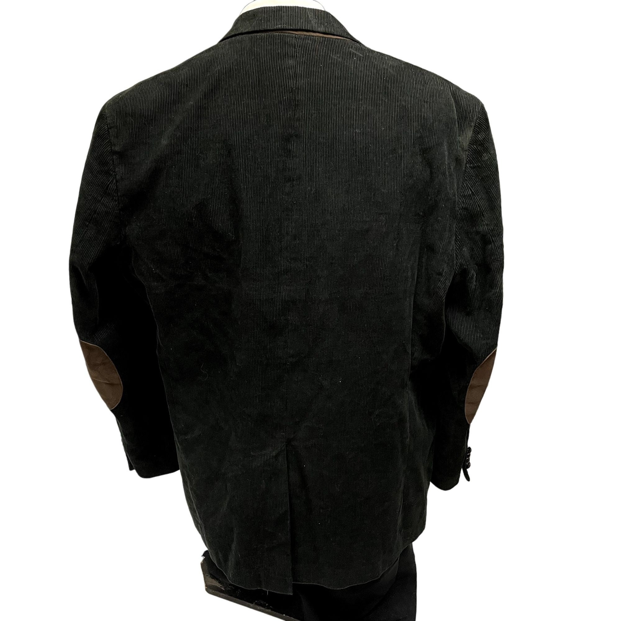 Chaps Ralph Lauren Men Black Sport Coat ELBOW PATCH Jacket