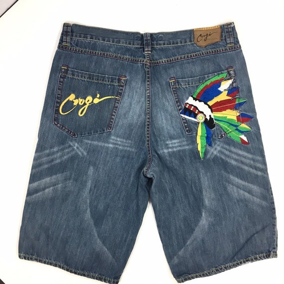 Vintage 90's Coogi Men Blue Jeans Embroidered Nat… - image 1