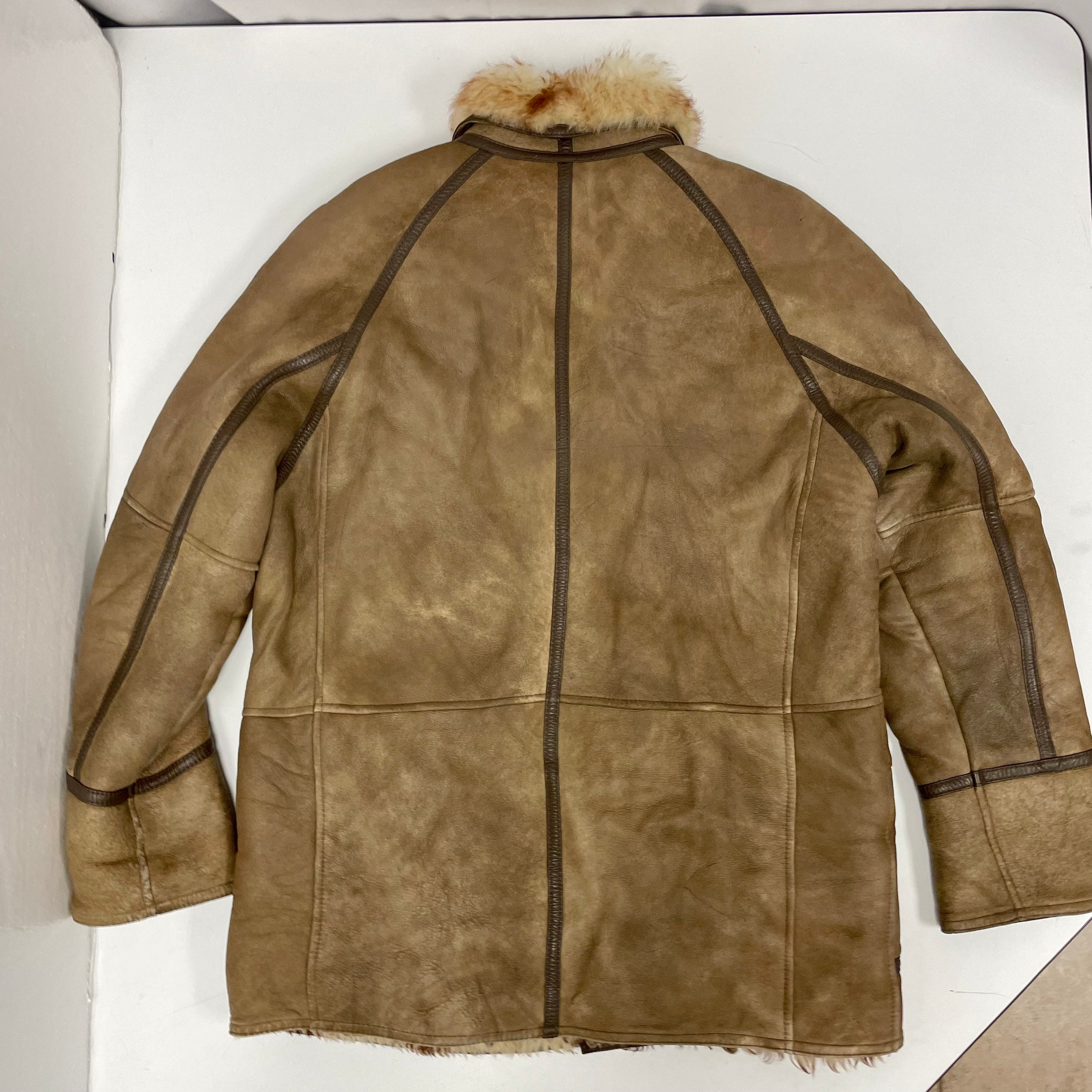 レザージャケット・コート Brown Curly Shearling Jacket SLY | VINTAGE FAUX SHEARLING ジャケット (ブルゾン ) |SHEL