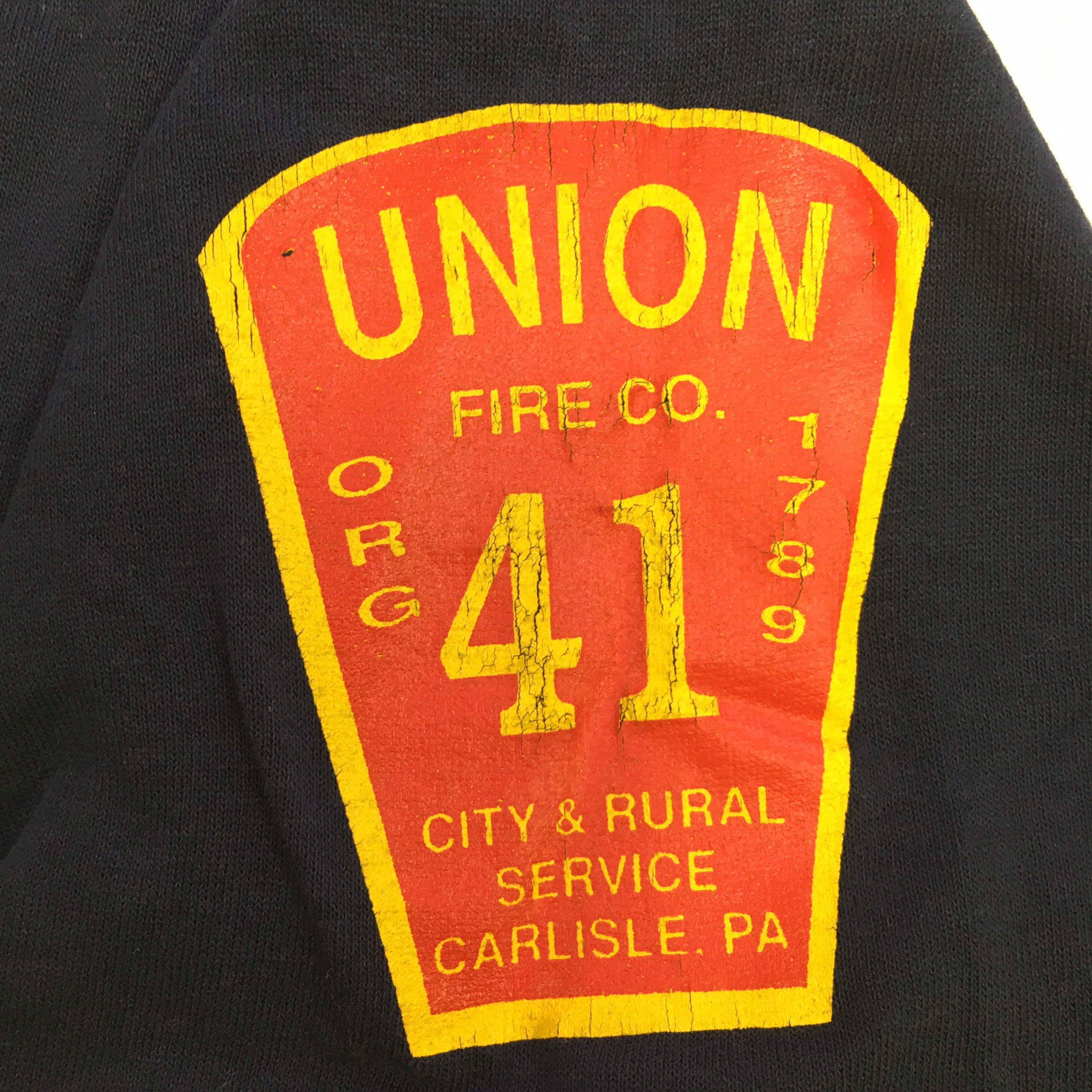 Vintage 80's Jerzees Men Engine 41 UNION Carlisle Pa Fire