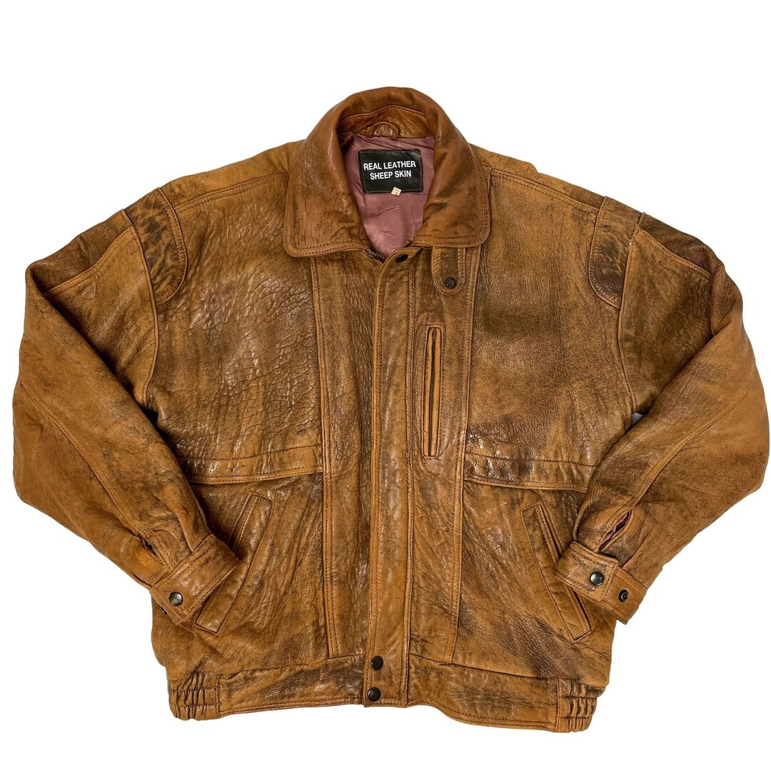 ジャケット・アウター 70s 80s EURO tirolean design leather JKT 80s Tyrolean Distressed Brown Leather Jacket – Alba Vintage Studio
