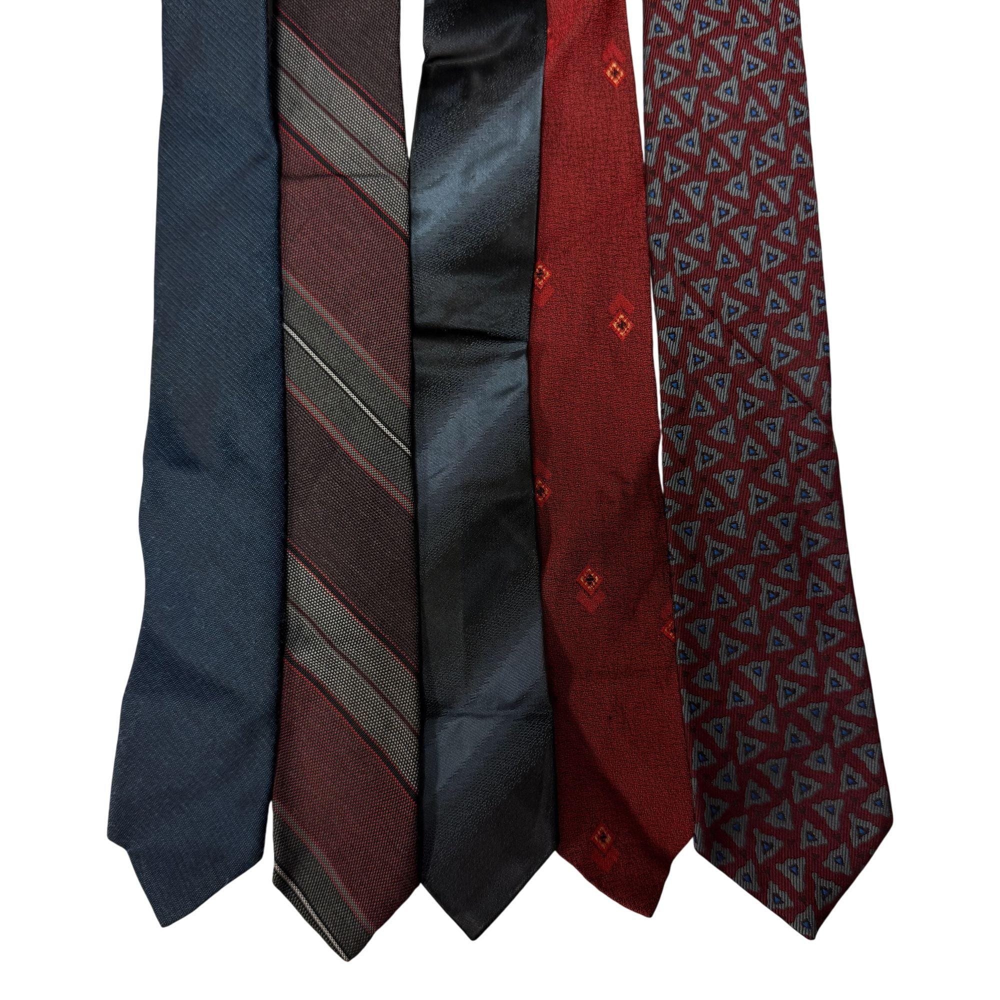 小物 50's style rockabilly striped tie 5 Pc Vintage 50 60's ROCKABILLY Necktie Lot SKINNY Thin