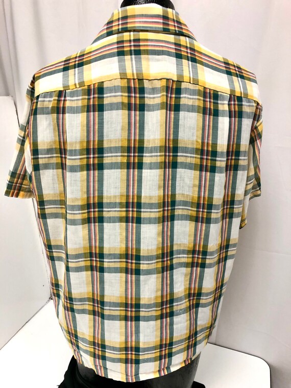 Vintage 50 60's JcPenney Men Yellow Green SHADOW … - image 3