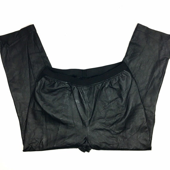 Vintage 90's Black Leather HAMMER Time Baggy STRE… - image 1