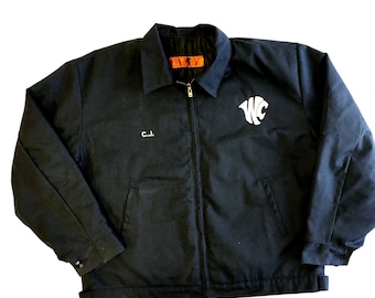1980s Red Kap Faded Work Jacket | Size XL-RG | Gray Quilted