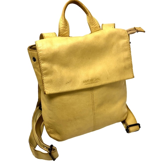 American Leather Co COGNAC Backpack LIBERTY Bag Soft Glove Handbag Purse Etsy