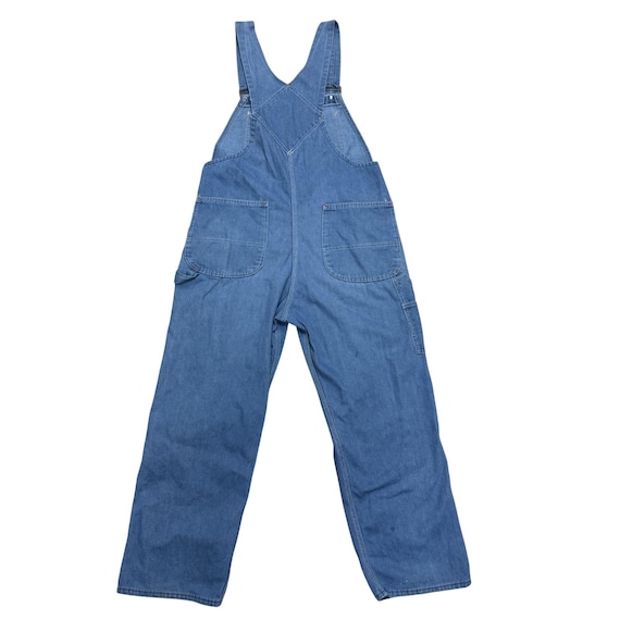 Pantalones vaqueros azules con pechera cuadrada Big Mac vintage de