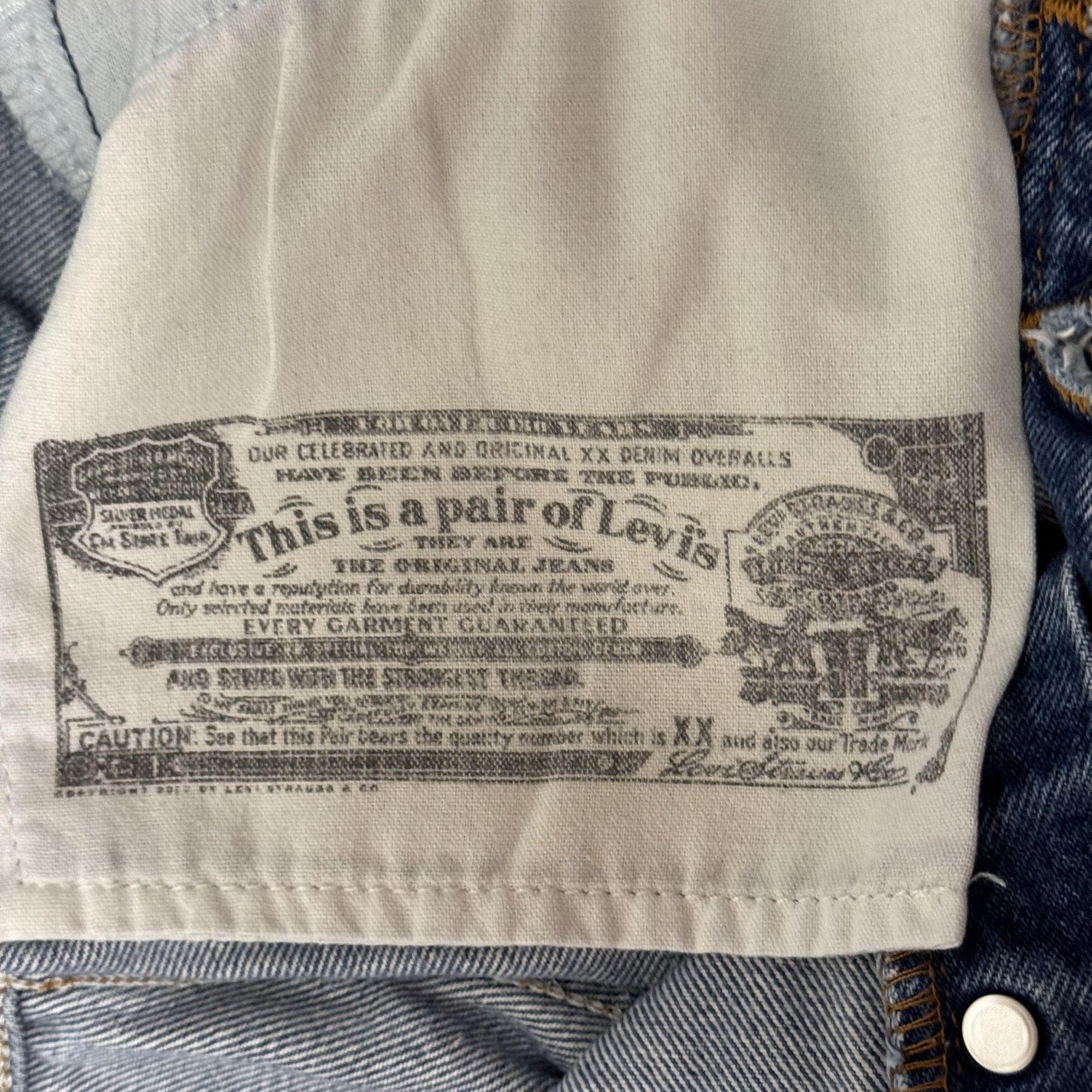 Vintage 80's Levis 501 XX Men's Distressed Blue Jeans BUTTON FLY