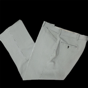 Vintage 70's Kings Road Sears Men's Green White SEERSUCKER