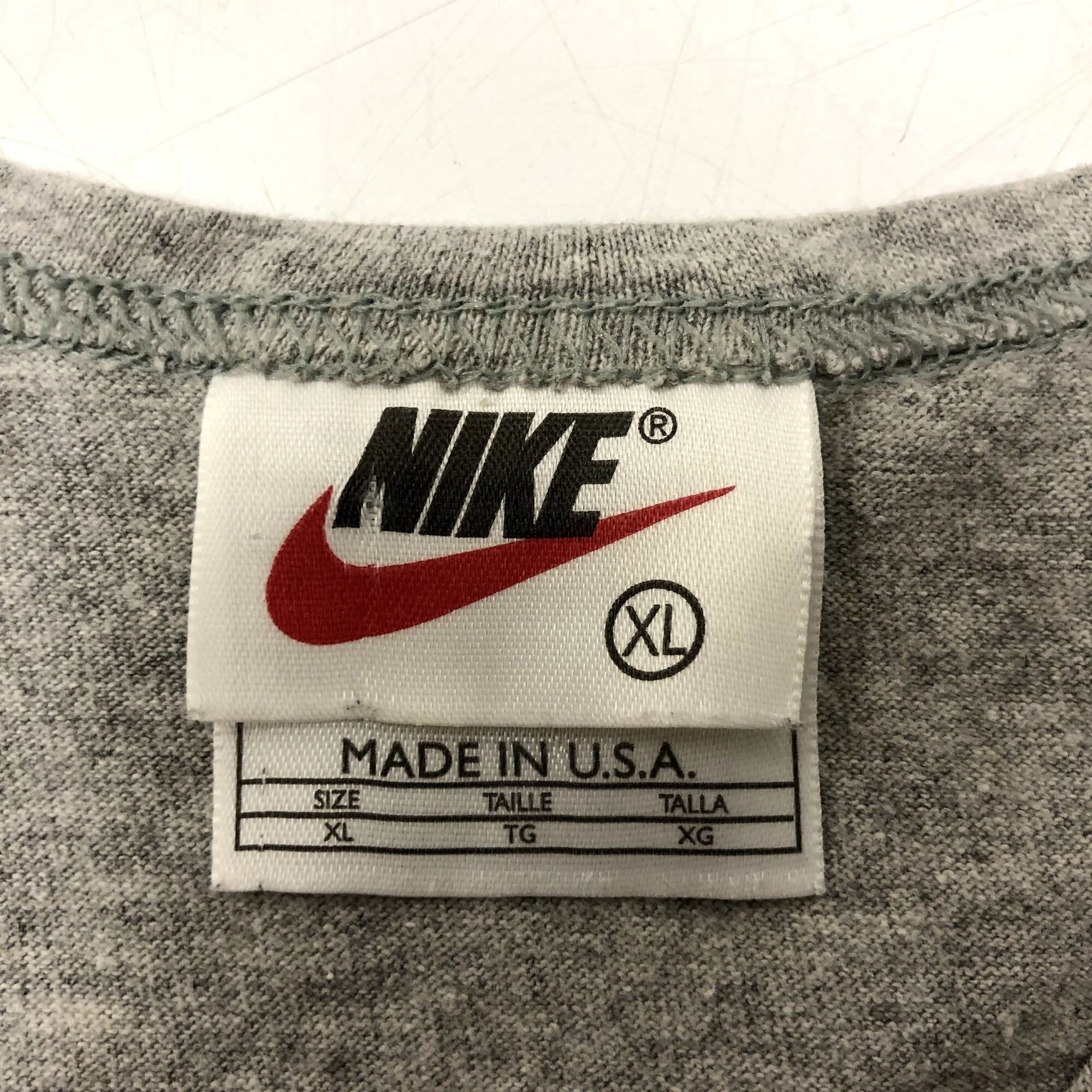 Vintage 90's Nike USA Made HEATHER Gray Tank Top ATHLETIC Workout