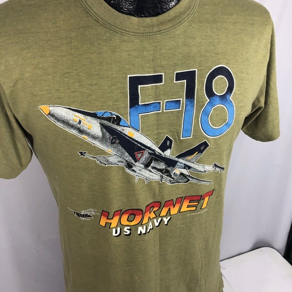⭐︎レア品⭐︎ F/A-18 hornet Tシャツ サイズL '80年代 80's Retro FA-18 Hornet T-shirt - Squadron Posters