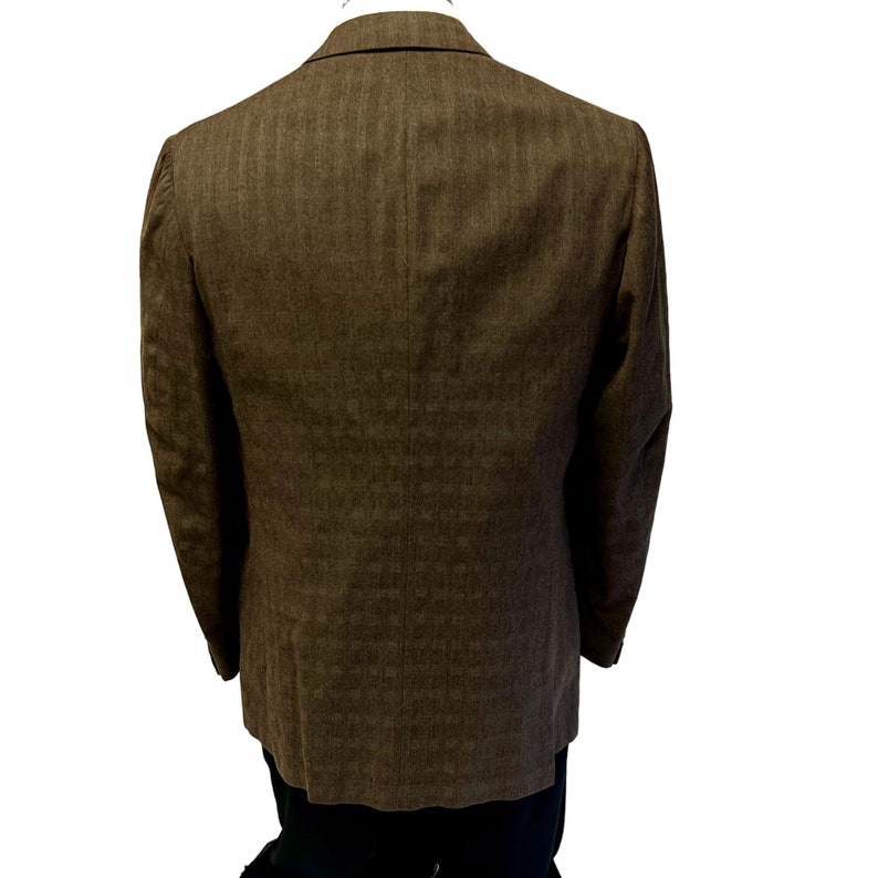 Vintage 50's Val-Mead BESPOKE Brown ROCKABILLY Sport Coat Silver ATOMIC Fleck Jacket Wool Blazer image 3