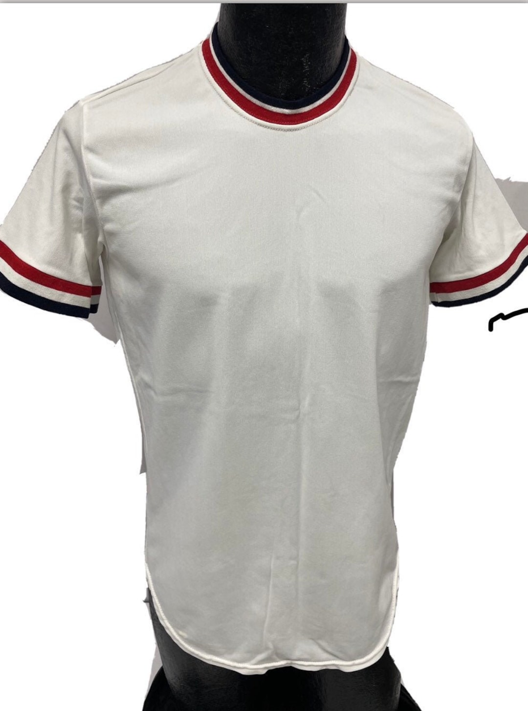 Vintage Rawlings 50 60's Men Red White Blue RINGER Shirt USA Made