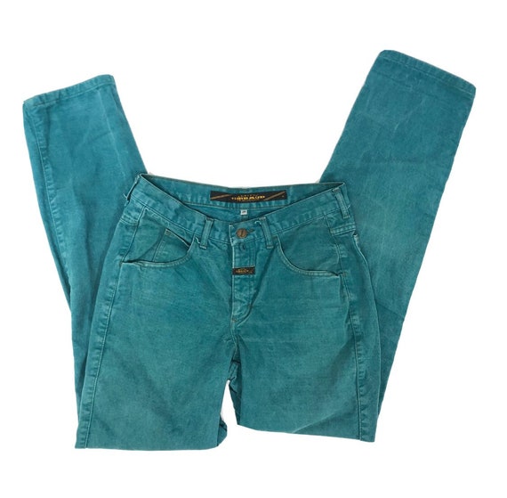 Vintage 90's Marithe Francois GIRBAUD USA Turquoise Soft Vintage 90's Marithe Francois GIRBAUD USA Turquoise Soft
