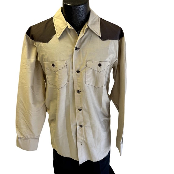 Vintage 60's 2 Tone Brown Cowboy Western RANCHER Worker