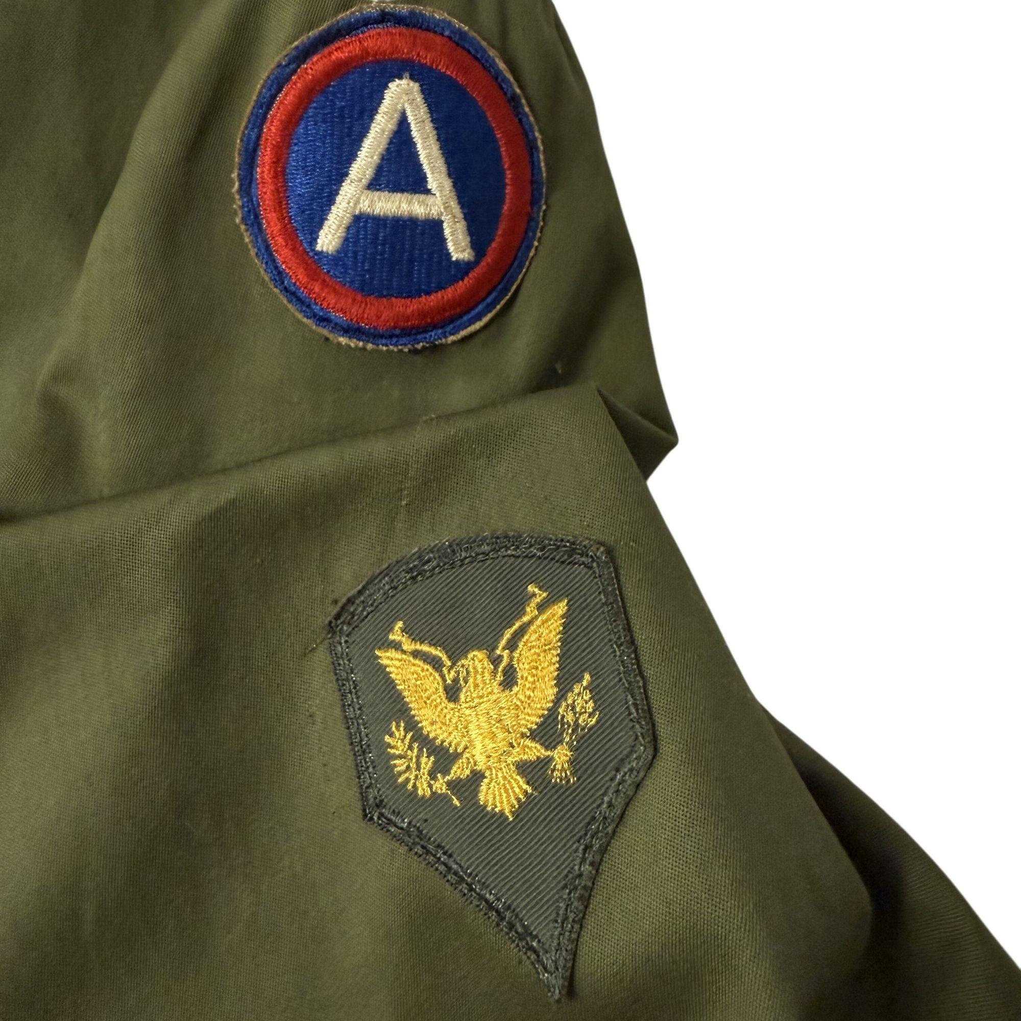 Vintage 50's Men Military Overcoat OG107 KOREAN WAR 1953 US 3rd