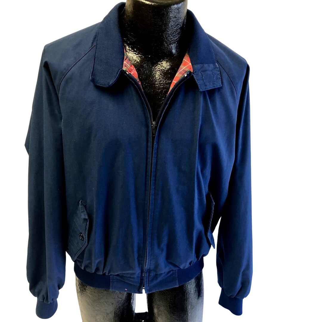ジャケット・アウター 70s 80s EURO cotton harrington jacket VINTAGE 70s/80s Members Only Style Jacket L Blue Bomber